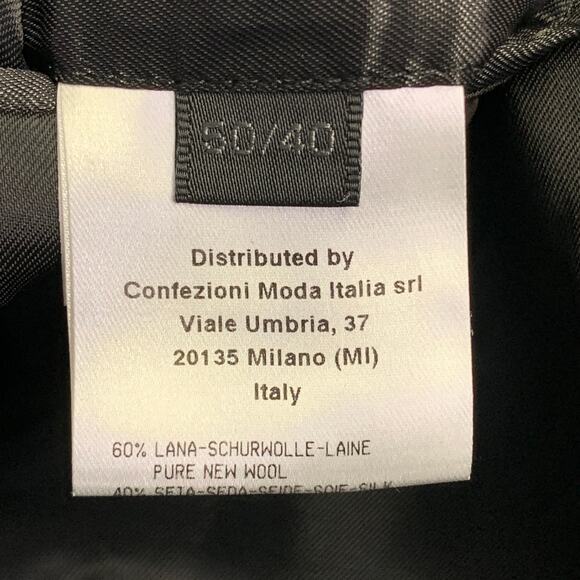 CALVIN KLEIN COLLECTION Size 40 Regular Black Wool Silk Notch Lapel Sport Coat - Picture 8 of 9